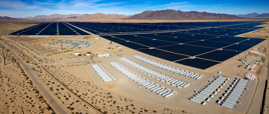 Solar array in the desert